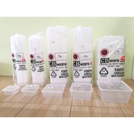 [READY STOCK] SQ250/SQ350/SQ450/SQ1/SQ1500/SQ7 SQUARE DISPOSABLE PLASTIC FOOD CONTAINER
