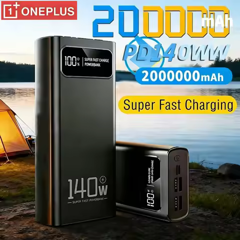 OnePlus 140W Power Bank Super Fast Charging Battery Pack High Capacity Digital Display 200000mAh Pow