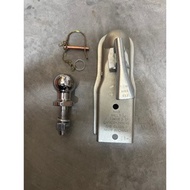 MARINE BOAT TRAILER COUPLER 1-7/8" BALL SIZE TONGUE 2.5" &  BALL SIZE 1-7/8" X 3/4" SHAFT WITH A COU