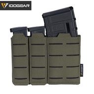 IDOGEAR Tactical Triple Magazine Pouch MOLLE Double 9MM & Single 556 Mag Pouch Military Mag Waist Po