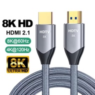 8K HDMI 2.1 Cable 48Gbps 8K@60Hz 4K@120Hz HDR eARC for PS5 Xbox Sony TV  Kabel HDMI 2.1 8K 2m 48Gbps