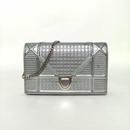 DIOR Diorama盾牌包WOC銀色漆皮2017肩背包