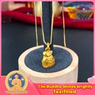 ACPT money bag necklace lucky bag necklace Original Box Chain God of Wealth Pendant Alluvial Gold Pe