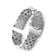 สายรัดข้อมือเหล็กกล้าไร้สนิมสำหรับ Samsung Galaxy Watch 3สายรัดนาฬิกาโลหะแบบพับได้41มม./45มม. สำหรับนาฬิกา Huawei Watch GT 2e Band 20 22 24มม. อุปกรณ์เสริมสำหรับผู้ชายธุรกิจหรูหรา