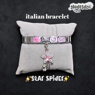 Nadeldza Italian Bracelet Aesthetic Stainless Steel Italian Bracelet Set - STAR SPIDER, ITALIAN SET