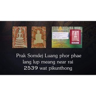 泰国佛牌，牌贴：B8351牌名：崇迪佛祖（半彩模）Phra Somdej Luang Phor Phae Lang Lup Meang Near Rai龙婆培hnh佛历：BE2539第一名比赛号码94