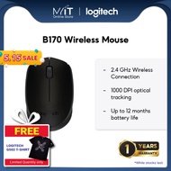 Logitech B170 Wireless Mouse, 2.4 GHz with USB Nano Receiver, Optical Tracking, 12-Months Battery Li