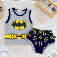 Bộ Quần Áo Trể Em Ba Lỗ Quần Chip Hiệu NATUCO Vải Thun Lạnh Cho Bé 0-4 tuổi In Hình Người Nhện Siêu