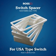 ROSS3D Penjarak Suis 120mm x 72mm - Switch Spacer for US / USA / American Size Switch Plate Cover