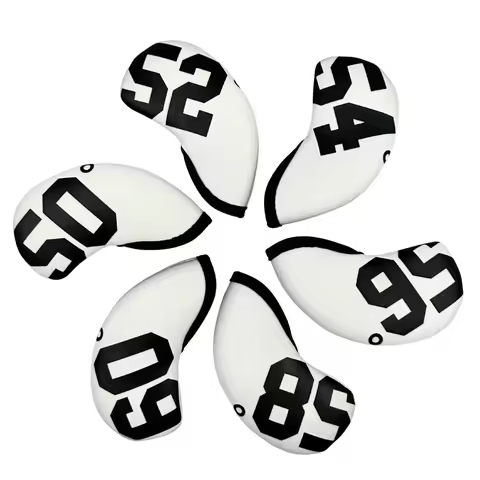 1PC Golf Club Head Cover Simple Sand Wedge 48°-60 Degrees Print Irons Covers Protector Golf Iron Hea