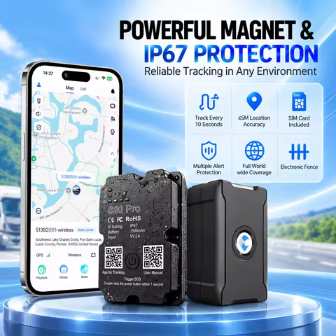 4G GPS Tracker Car 4G LTE Car Tracker Magnet 7500mAh Vehicle GPS Tracker 4G GPS Locator Waterproof