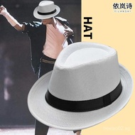 Michael Jackson Hat Jazz Street Dance Hat Large Brim Fedora Performance Dance Fashion Hat ENDQ