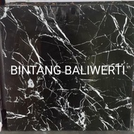 Granit 60x60 Hitam Motif Glossy / Granit Morif Marmer Petir