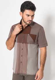 LGS - Kemeja Casual Pria - Kemeja Lengan Pendek - Motif Kotak-kotak - Warna Merah/Putih - CSH.270.S5