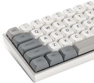 Womier Retro Grey Double Shot PBT keycaps,XDA Profile keycaps 75 Percent,Retro Grey Keyboard Keycaps