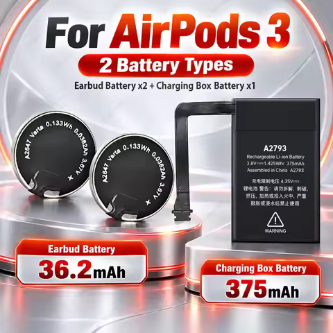 A2647 Battery for Apple AirPods 3 A2564 A2565 A2793 Rechargeable Li-ion Earbuds Replacement Cell