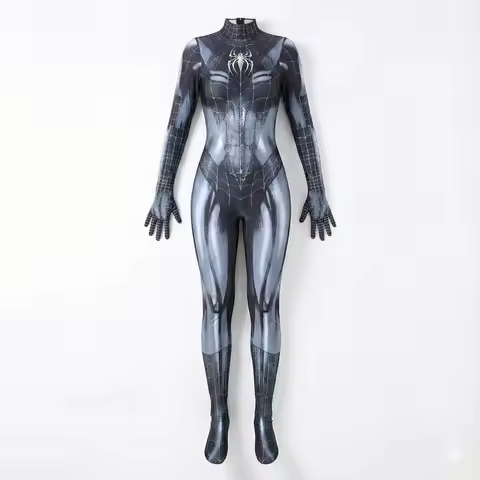 Women Spider Man Costume Halloween Spider Beige Zipper Blue Black Xxxl Only Outdoor Daily Festival C