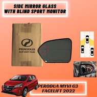 Perodua Myvi G3 Facelift 2022 2023 Side Mirror Glass With Blind Spot Monitor Original 100% New High 