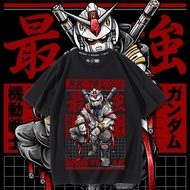 S-5XL Mobile Suit Gundam New Unicorn Fighter Men's T-Shirt Pure Cotton Short Sleeve Trend
