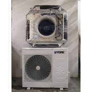 York 3.0HP Cassette Type Second Hand Aircond AC888/Used Aircond/Selangor/KL Valley/Gombak/PJ/Office/