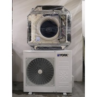 York 3.0HP Cassette Type Second Hand Aircond AC888/Used Aircond/Selangor/KL Valley/Gombak/PJ/Office/Shoplet/3HP