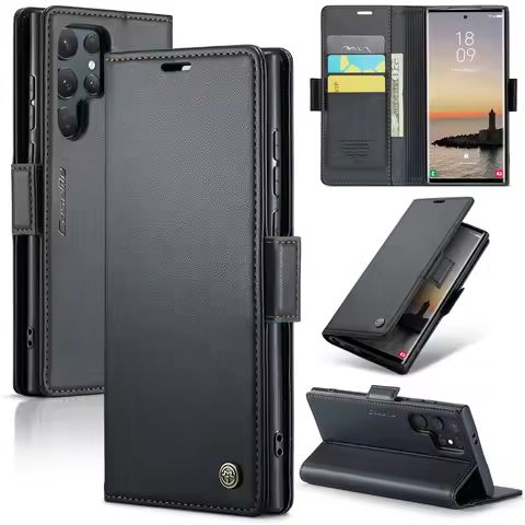 CaseMe RFID Blocking Wallet Case for Galaxy S24 Ultra S10 S20 S21 S22 S23 S25 Card Holder Magnetic C