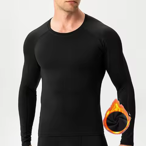 Men Thermal Compression t Shirt Long Sleeve Fitness Gym Shirts Sport Running t-Shirts Training Footb