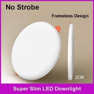 Super Slim Recessed Downlight 9W 15W 22W 32W Frameless Panel Light Adjustable Hole Size High Brightn