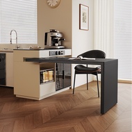 Italian Minimalist Retractable Rotating Movable Middle Island Table Kitchen Cooking Table Restaurant