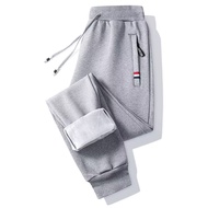 Fleece-lined thickened men's casual loose-fit plus-size sports pants, outdoor fashion versatile tren