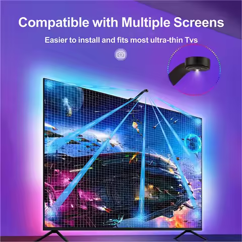 WS2812 Camera Ambient Smart TV LED Backlight TV&PC LED black light Color Sync Tuya LED Light For Inc