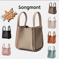 (Songmont) medium vegetable basket series female designer models head layer cowhide large capacity commuter handbag bucket