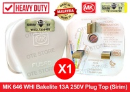 MK 646 WHI BAKELITE 13A 250V PLUG TOP (SIRIM)