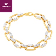 HABIB Thyatira White and Yellow Gold Bracelet, 916 Gold