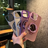 For Tecno Camon 40 Pro 4G CM6 / Camon 40 Pro 5G CM7 / Camon 40 CM5 Case Shiny Circle Mirror Stand Br