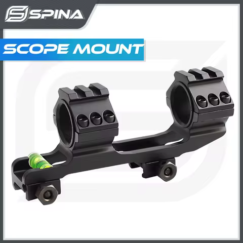 Spina Optics Adjustable Picatinny Rail Scope Mounts One Piece 25.4/30mm Scope Rings With Bubble Leve