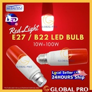 MINLITE/SUNSTAR E27 / B22 LED Bulb Lighting LED CNY Red Light Bulb Color Bulb 10W Stick Bulbs LED Ni