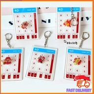 SG In Stock  4D Toto Spinning Keychain Fortune God Wang Cai Keychain Lucky Gift for friends  keychai