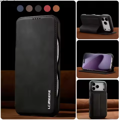 LC.imeeke Flip Leather Case for Samsung Galaxy S25 Ultra S24 Plus S23 S22 S21 FE S20 S10 Note 20 10 
