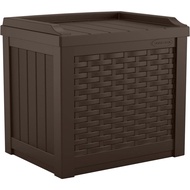 Suncast Outdoor Deck Box - 22 Gallon Java Resin Outdoor Storage Box, Weatherproof Patio Storage Bin 