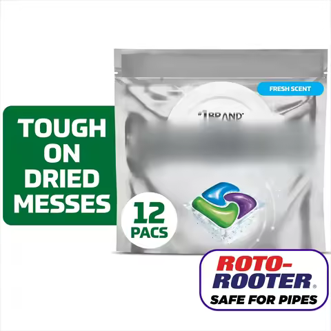 Dishwasher Pods, Dishwasher Detergent, Dish Detergent Soap, Fresh, 12 Count