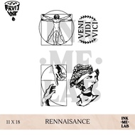 CODE W43S Renaissance Tattoo by Inkmelab 11x18 Fruit Ink Tattoo Temporary Lasts 23 weeks