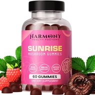 HARMONY HEALTH FACTORY Sunrise 10x Potency Nootropic Adaptogenic Mushroom Supplement Gummies for Moo