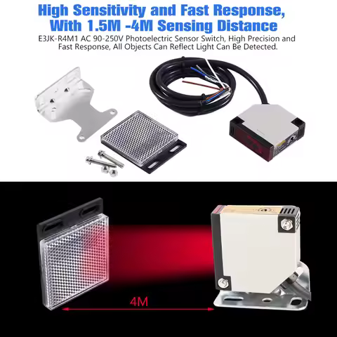 Specular Reflection Photoelectric AC 90‑250V 3A E3Jk R4M1 Sensor Switch