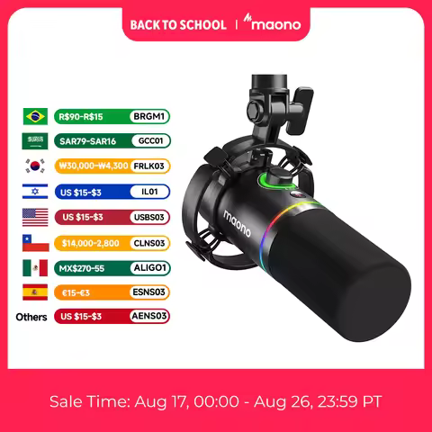 MAONO PD200X XLR/USB Dynamic Microphone for Gaming Recording Streaming Youtube Metal Mic with Softwa