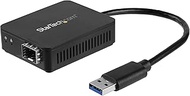 StarTech.com USB 3.0 to Fiber Optic Converter - Compact USB to Open SFP Adapter - USB to Gigabit Net