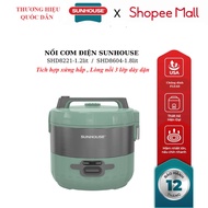 SUNHOUSE RICE COOKER SHD8221 - 1,2L / SHD8604 - 1.8L, 3-layer thick inner pot, FLEAD non-stick, Inte