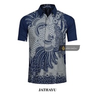 KEMEJA Original JATHAYU Batik Shirt With Short JATHAYU Motif, Men's Batik Shirt For Men, Slimfit, Full Layer, Short Sleeve, Short Sleeve