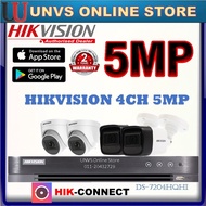 HIK HIKVISION 5MP 4-CHANNEL 1920P 5.0MP 4CH DVR + Camera Package SET P2P View phone support night vi