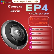 Ezviz E4P 6MP ankle Camera, panoramic 360 viewing angle, AI human recognition, loud and clear 2-way 